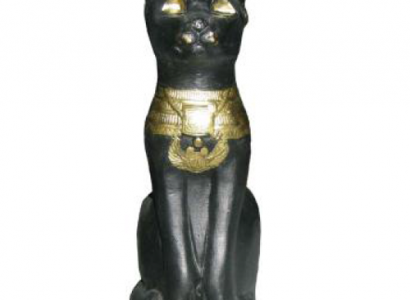 Figure Egyptian Cat Bastet Statue Decoration Plastic 18cm Egypt
